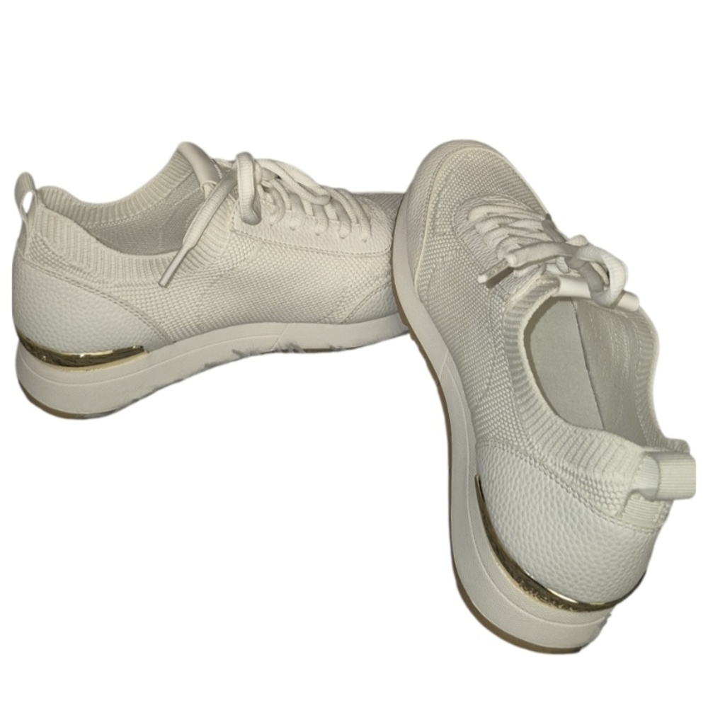 Michael Kors White Knit Sneakers - Picture 1 of 11